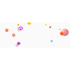 漂浮元素彩色圆球飞溅