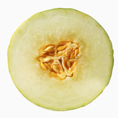 哈密瓜切面摄影图