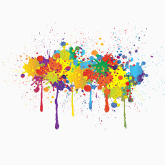 彩色墨迹矢量素材