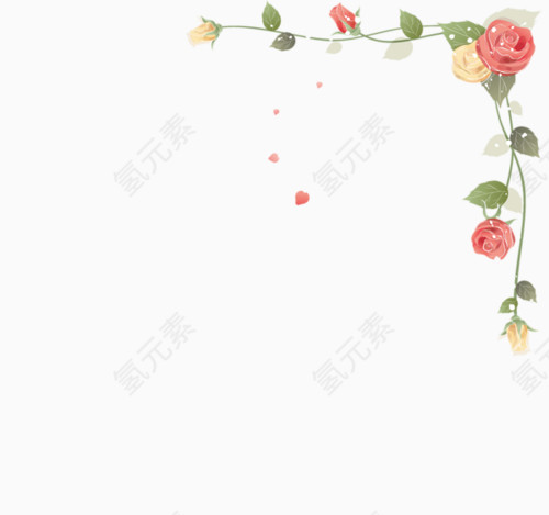 鲜花边框元素免扣