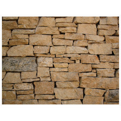 堆砌的黄色石块怀旧纹理