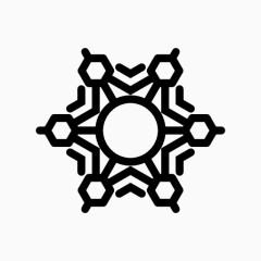 六角雪花符号图标