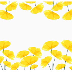 黄色层次感花瓣免扣素材