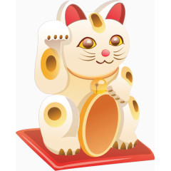 卡通矢量动物摆设招财猫