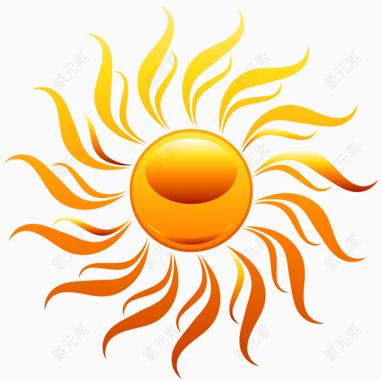 卡通夏日元素太阳