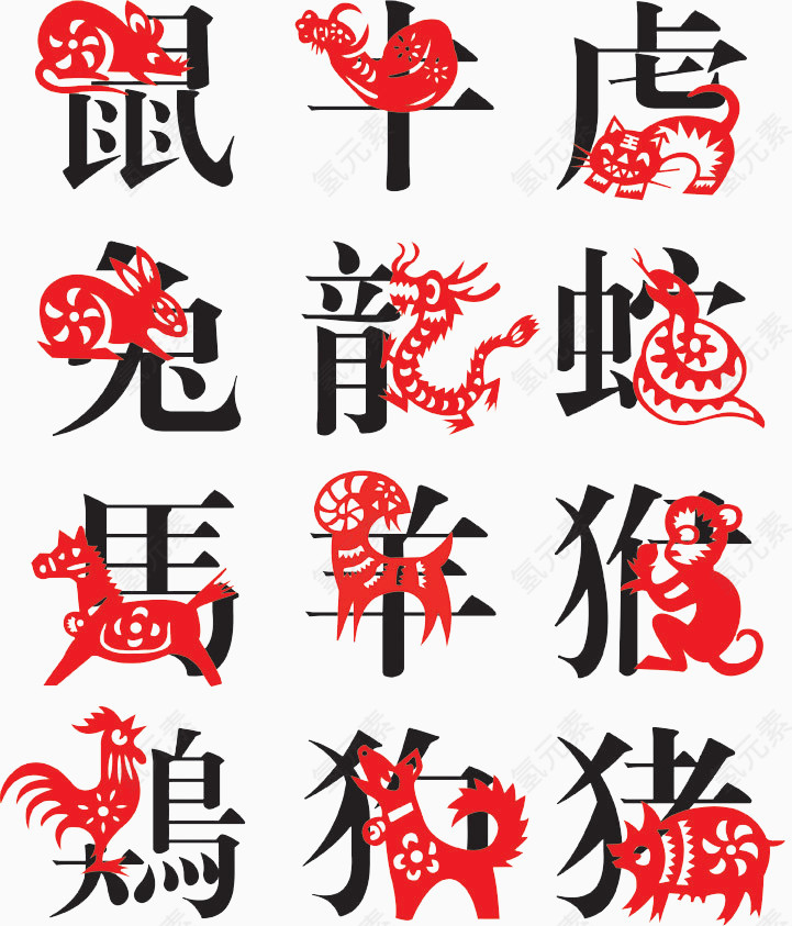 生肖字体设计合集