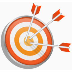 射中的橙色箭靶