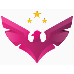 枚红色凤凰展翅