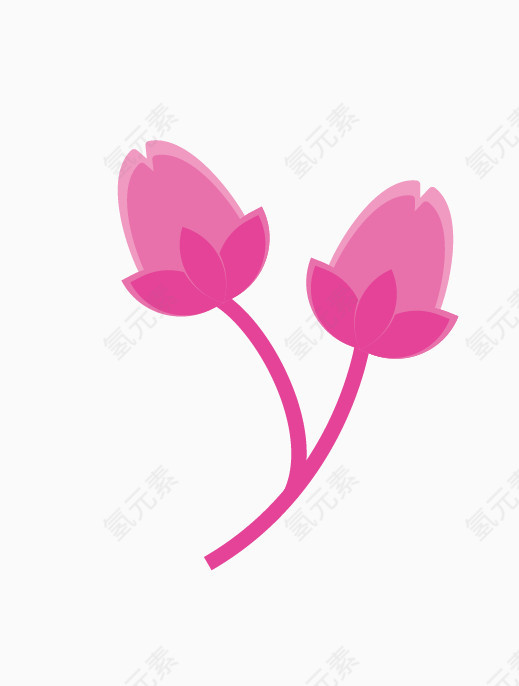 清新花瓣花朵花苞元素