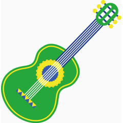 吉他卡通手绘图标元素