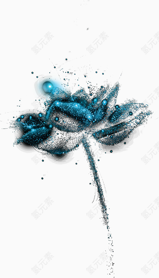 花朵发光圆