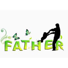 father绿色文字