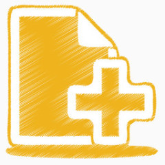 黄色的创建文档图标