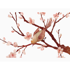 桃花枝头上的鸟儿