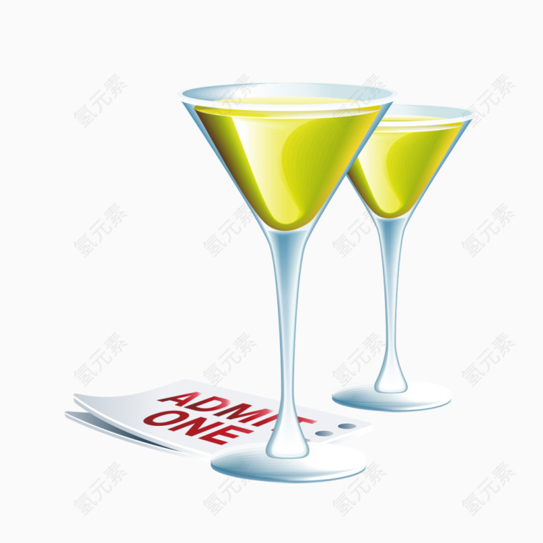 卡通手绘鸡尾酒饮料