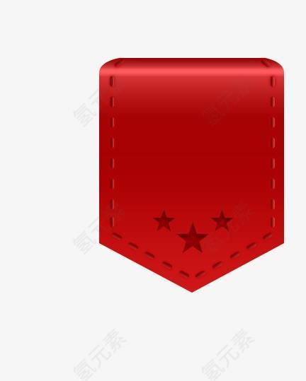 红色丝带促销标签