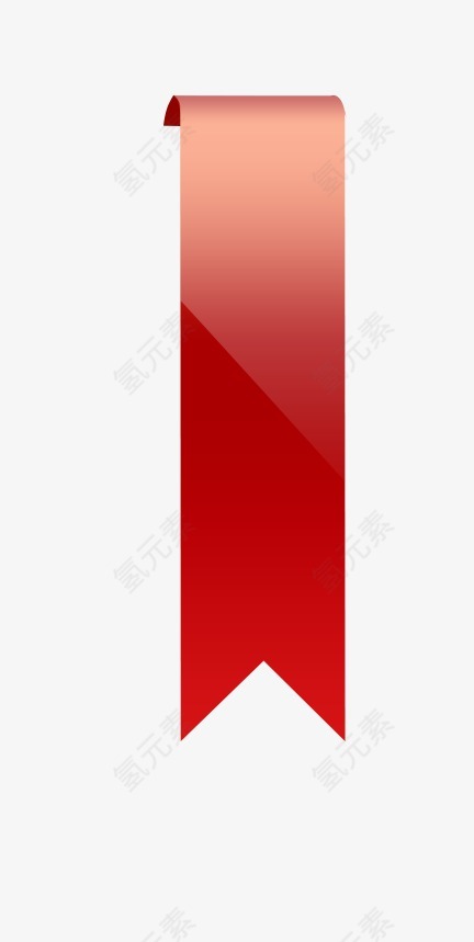 红色丝带标签