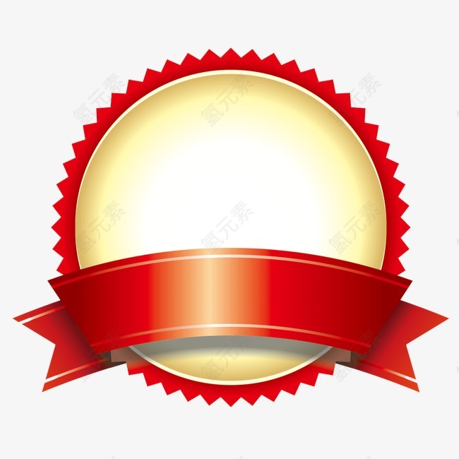 红色圆形促销标签