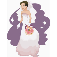 穿着婚纱的美丽新娘