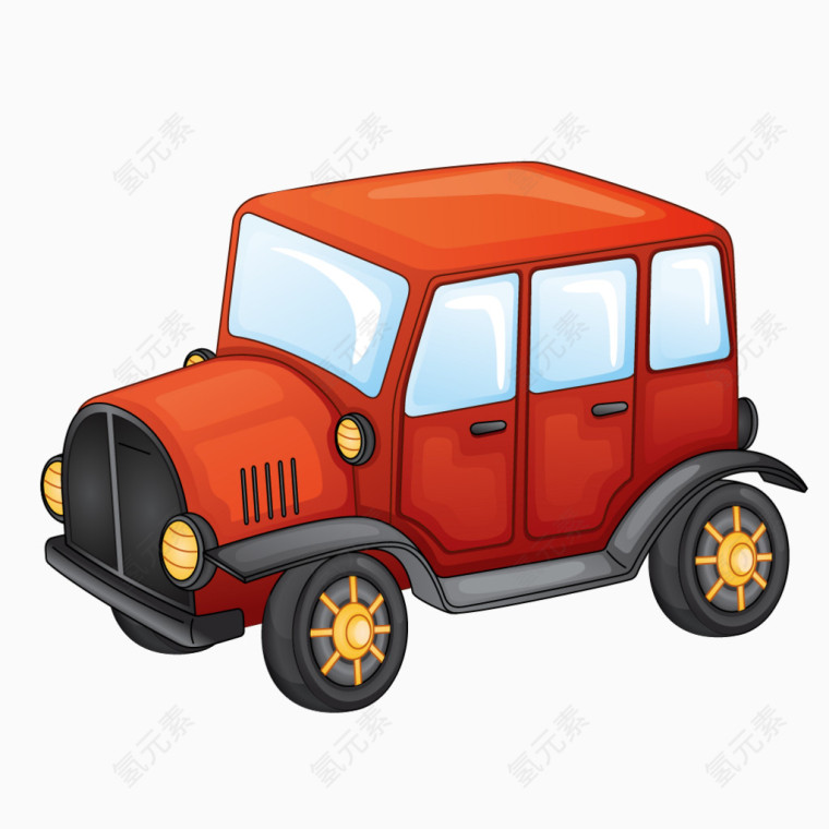 时尚手绘卡通汽车