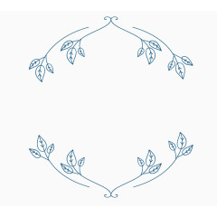 清新蓝色文本框相框边框