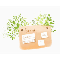 水彩清新黑板报