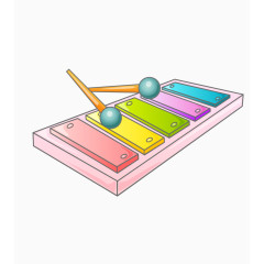 彩色卡通音乐器材