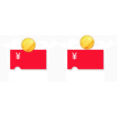 白色的礼品盒包装样式的优惠券