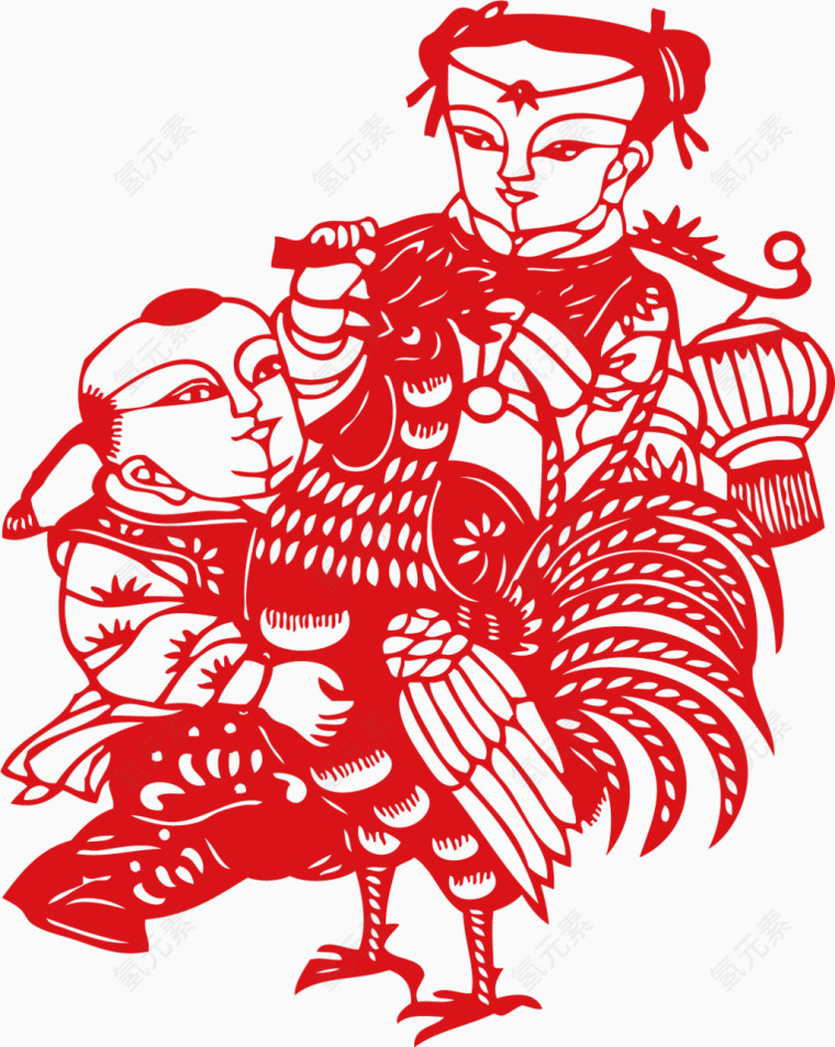 灯笼剪纸
