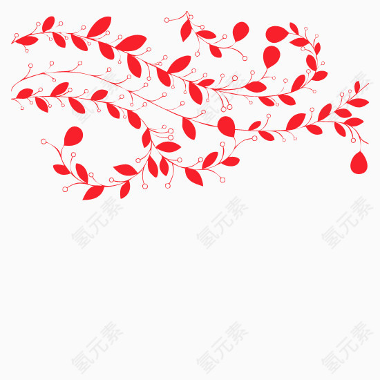 红色印花图案