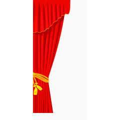 舞台背景装饰红色绸缎