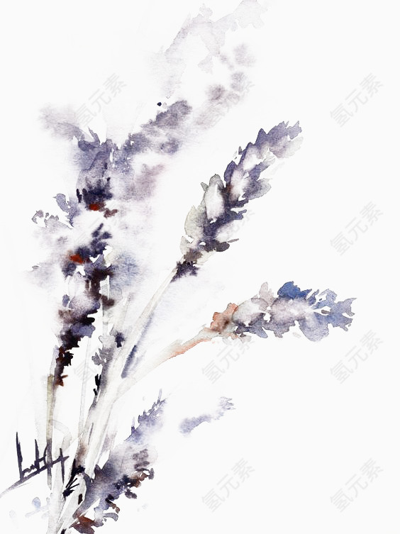 中国风手绘花束