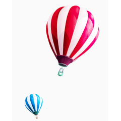 红色条纹热气球