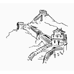 卡通手绘名胜古迹