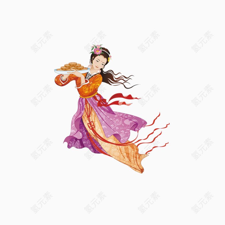 嫦娥拖月饼