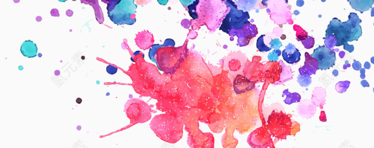 泼墨喷溅效果元素