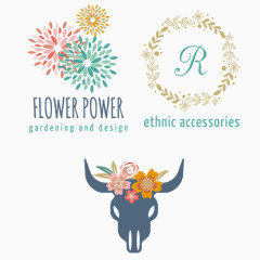 波西米亚风logo设计