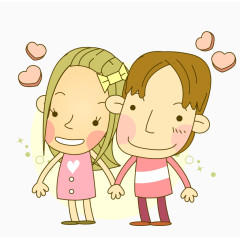 可爱情人节卡通画