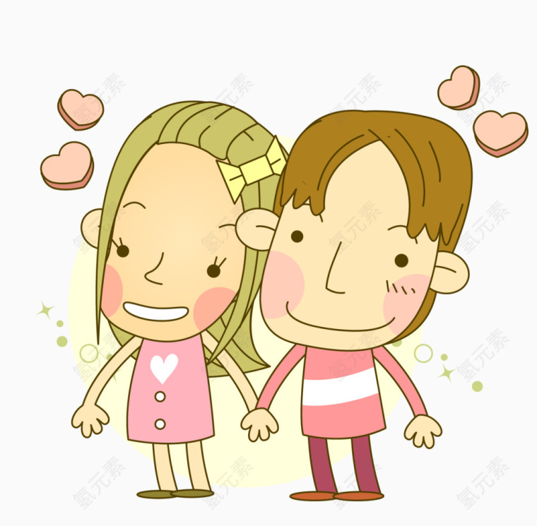 可爱情人节卡通画