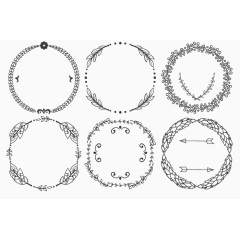 简约欧式花藤边框集合元素