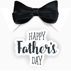 黑色领结父亲节快乐图文装饰