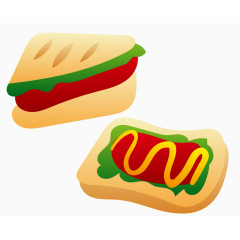 矢量三明治汉堡