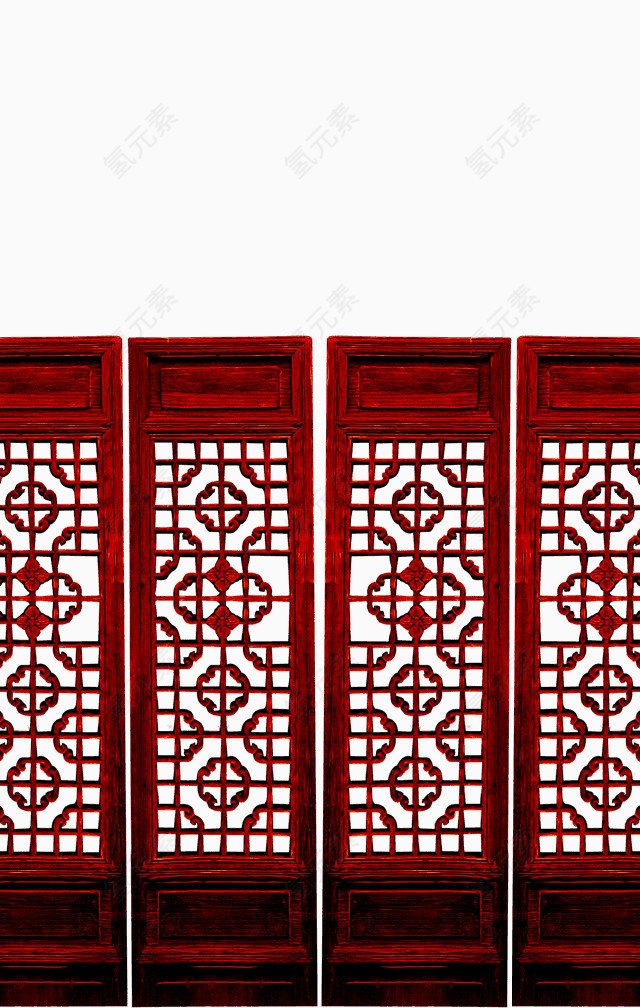 红色古门