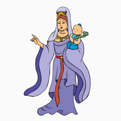 亲切的送子观音素材