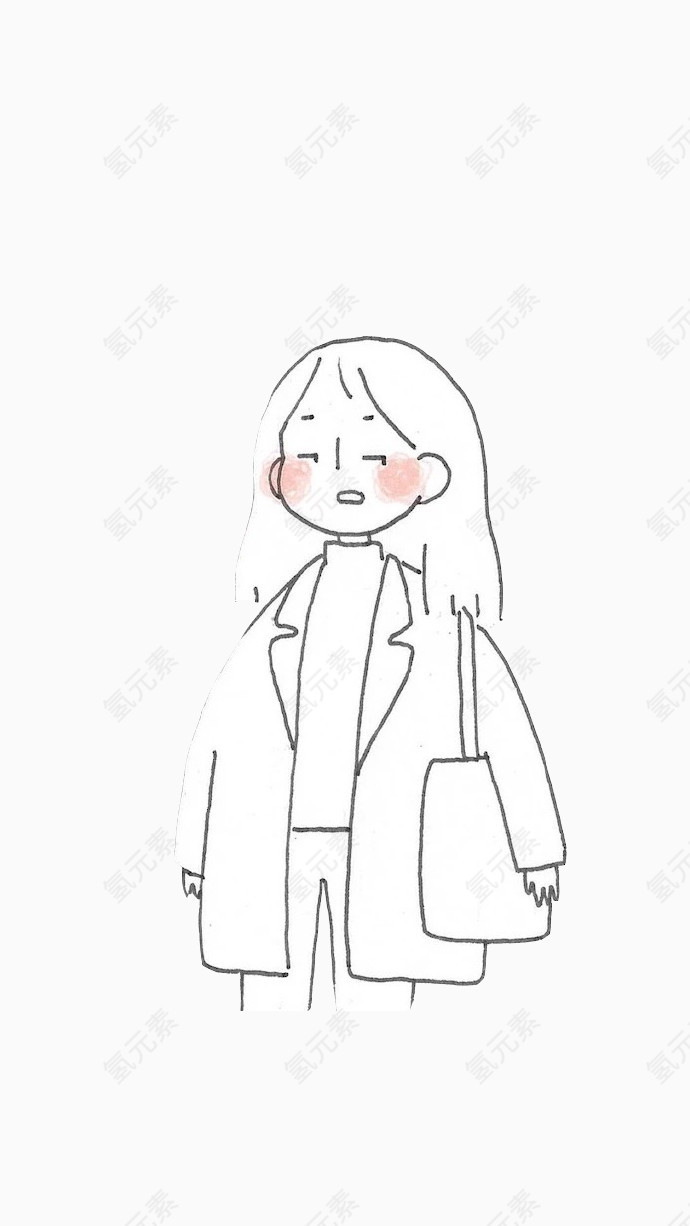 手绘女孩