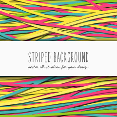 缤纷彩色纸条纹背景矢量素材
