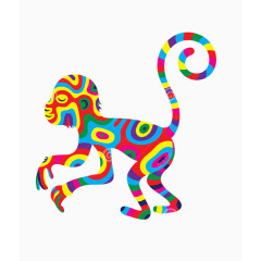 彩色的小猴子