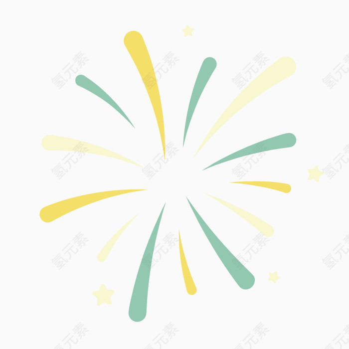 卡通手绘烟花 