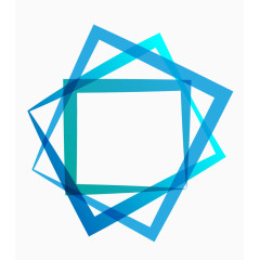 亮蓝色方形边框