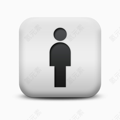 不光滑的白色的广场图标人的事情孩子PeopleThings-icons